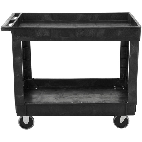 Flat Handle Utility Cart, 2 Tiers, 40" x 32-1/4" x 24", 500 lbs. Capacity Equipment World