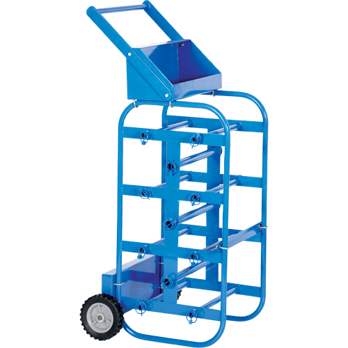 Chariot portatif pour mat&eacute;riaux bobin&eacute;s, Acier, 11 Montants, 19-1/2" la x 43-1/4" h x 17-1/2" p, Capacit&eacute; de 150 lb Equipment World