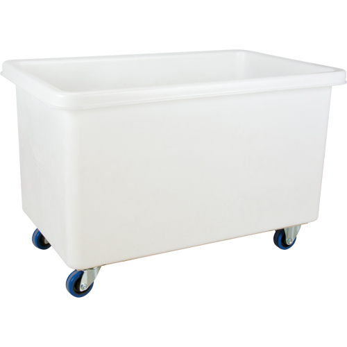 Straight Wall Box Truck, White Polyethylene, 46" L x 28" W x 31" H, 14 cu. ft. Volume, 600 lbs. Capacity Equipment World
