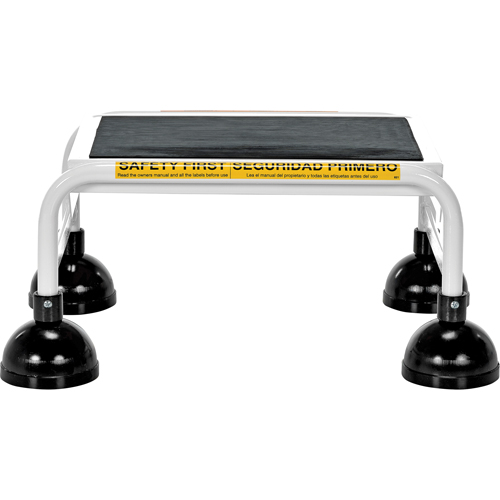 Stop-Step Ladders, 1 Steps, 16" Step Width, 9-9/16" Platform Height, Steel Equipment World