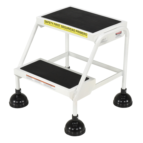 Stop-Step Ladders, 2 Steps, 16" Step Width, 18-9/16" Platform Height, Steel Equipment World