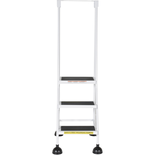 Stop-Step Ladders, 3 Steps, 16" Step Width, 28-11/16" Platform Height, Steel Equipment World