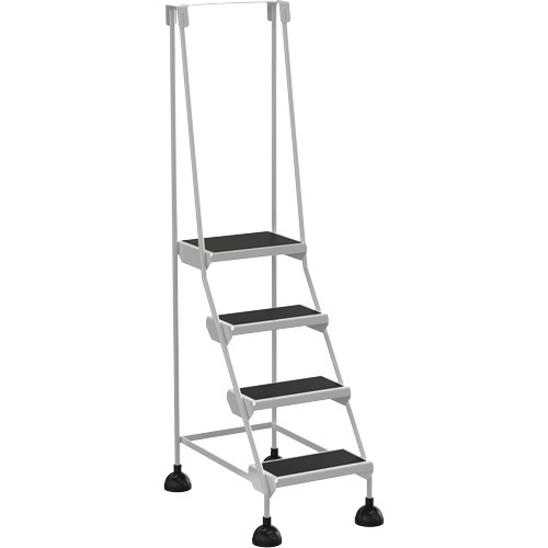 Stop-Step Ladders, 4 Steps, 16" Step Width, 38-3/16" Platform Height, Steel Equipment World