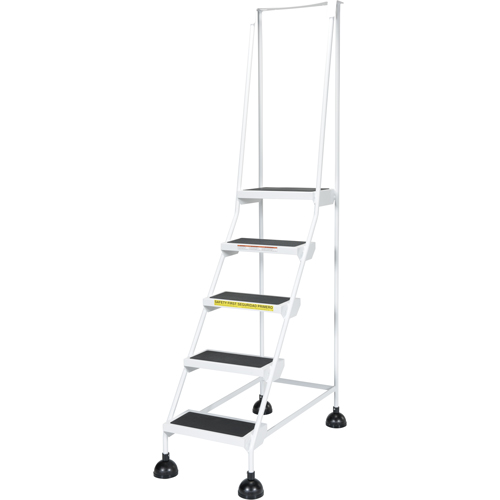 Light-Duty Stop-Step Ladders, 5 Steps, 16" Step Width, 47-11/16" Platform Height, Steel Equipment World