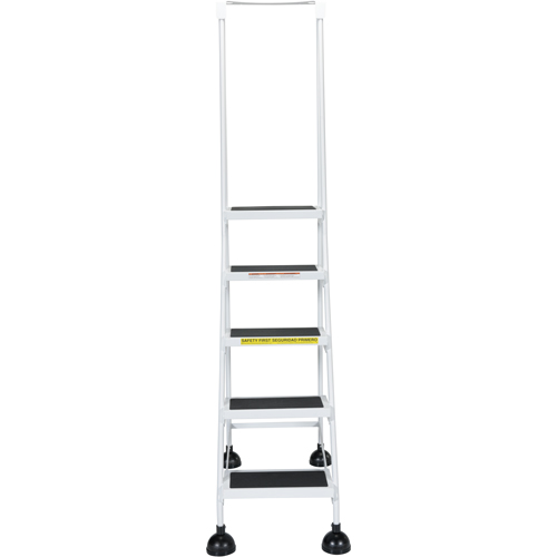 Light-Duty Stop-Step Ladders, 5 Steps, 16" Step Width, 47-11/16" Platform Height, Steel Equipment World