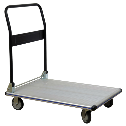 Folding Handle Platform Truck, Aluminum, 350 lbs., 29" L x 18-1/2" W, 34-1/2" High Equipment World