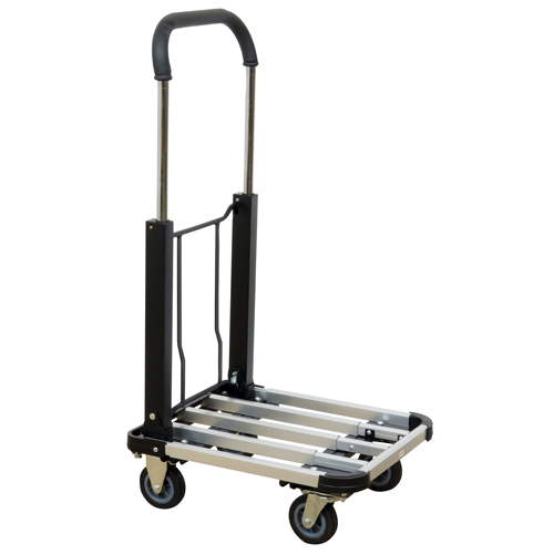 Folding Handle Platform Truck, Aluminum, 300 lbs., 28" L x 16" W, 37.75" High Equipment World