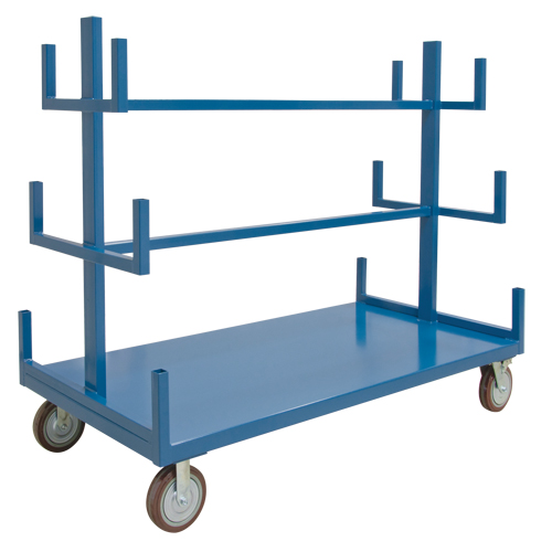 Mobile Pipe & Bar Rack, Steel, 48" W x 36" D x 60" H, 3000 lbs. Capacity Equipment World