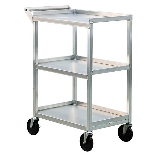 Utility Cart, 3 Tiers, 16-1/2" W x 39" H x 27-3/4" D, 350 lbs. Capacity Equipment World