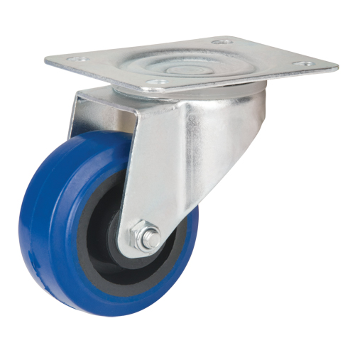 Blue Caster, Swivel, 3" (76 mm), Rubber, 285 lbs. (129 kg.) Equipment World