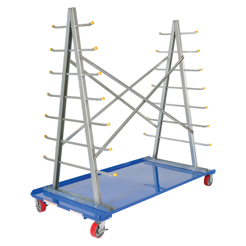 A-Frame Bar & Pipe Cart, Steel, 36-3/4" W x 73-3/4" D x 72-1/2" H, 2000 lbs. Capacity Equipment World