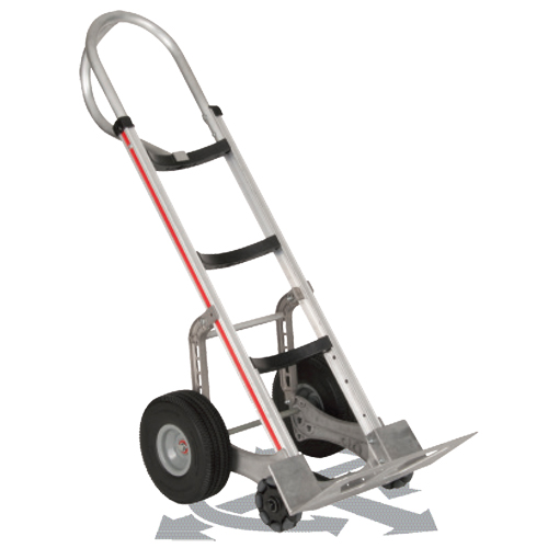 Self-Stabilizing Hand Truck, P-Handle Handle, Aluminum, 55'' Height, 500 lbs. Capacity Equipment World
