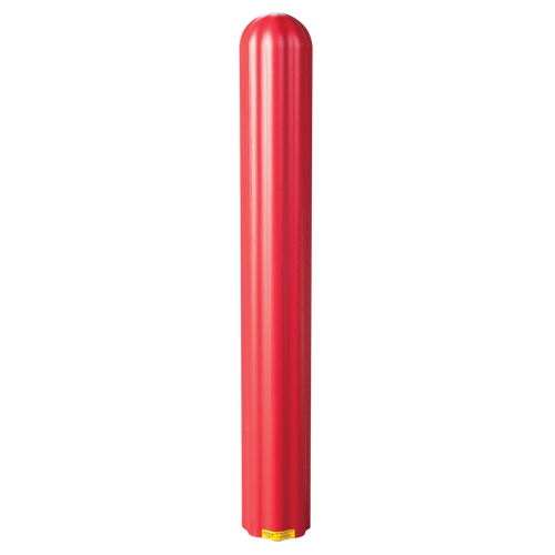 Ribbed Bollard Cover, 4" Dia. x 56" L, Red Equipment World