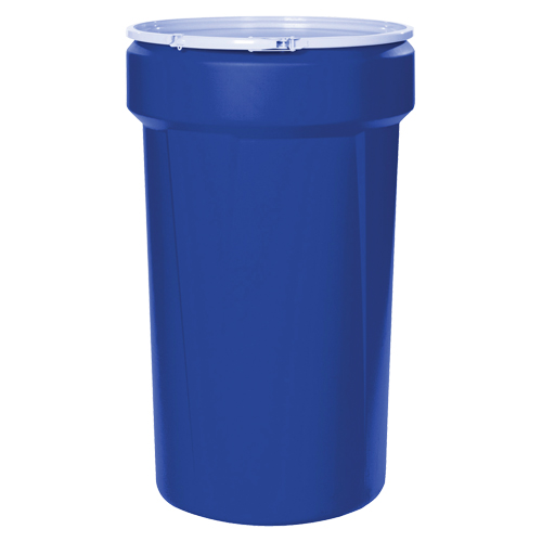 Nestable Polyethylene Drum, 30 US gal (25 imp. gal.), Open Top, Blue Equipment World