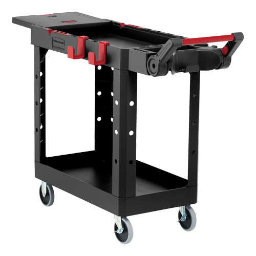 Chariot utilitaire robuste et polyvalent, 2 tiers, 17-3/4" x 36" x 46-1/5", Capacit&eacute; 500 lb Equipment World