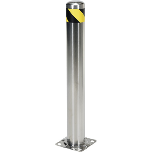 Safety Bollard, Stainless Steel, 36" H x 8" W, Silver Equipment World