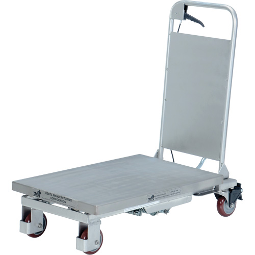 Table &eacute;l&eacute;vatrice hydraulique manuelle &agrave; ciseaux, 27-1/2" lo x 17-5/8" la, Partiellement en acier inoxydable, Capacit&eacute; 400 lb Equipment World