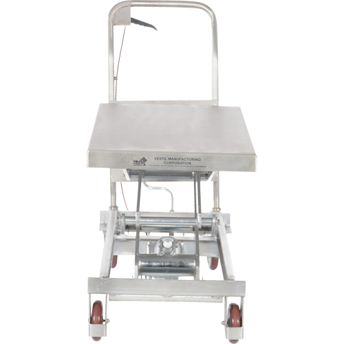 Manual Hydraulic Scissor Lift Table, 35-1/2" L x 20" W, Partial Stainless Steel, 800 lbs. Capacity Equipment World