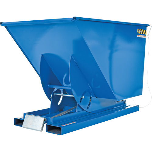 Self-Dumping Hopper, Steel, 1 cu.yd., Blue Equipment World
