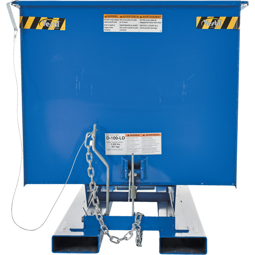 Self-Dumping Hopper, Steel, 1 cu.yd., Blue Equipment World