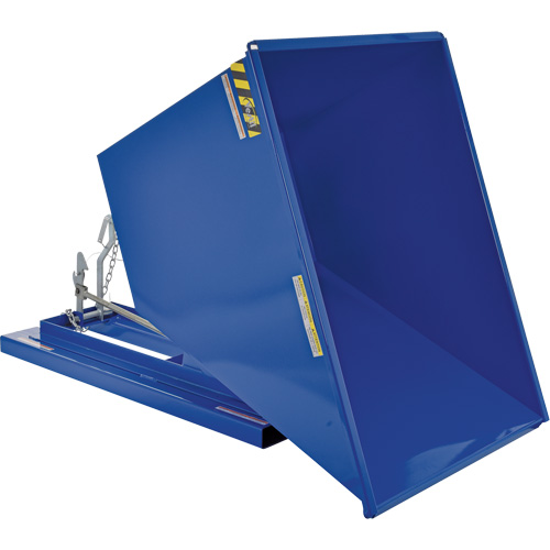 Self-Dumping Hopper, Steel, 1 cu.yd., Blue Equipment World