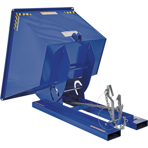 Self-Dumping Hopper, Steel, 1 cu.yd., Blue Equipment World