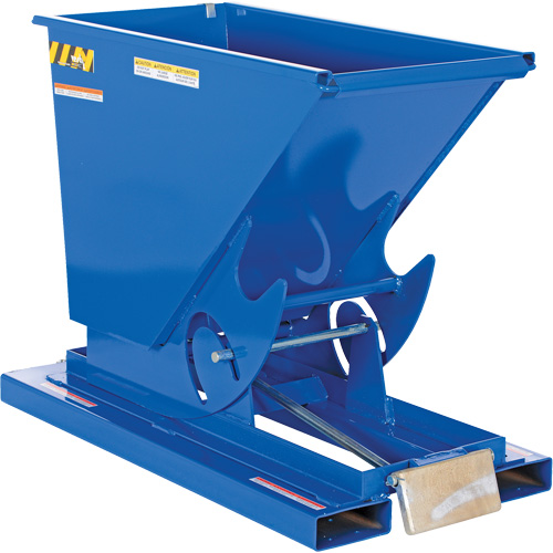 Self-Dumping Hopper, Steel, 1/3 cu.yd., Blue Equipment World