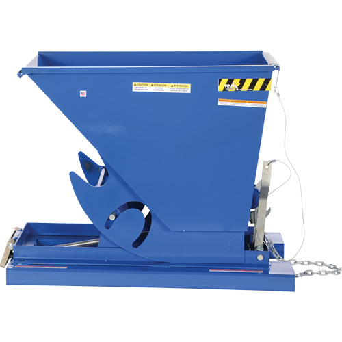 Self-Dumping Hopper, Steel, 1/3 cu.yd., Blue Equipment World
