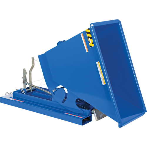 Self-Dumping Hopper, Steel, 1/3 cu.yd., Blue Equipment World