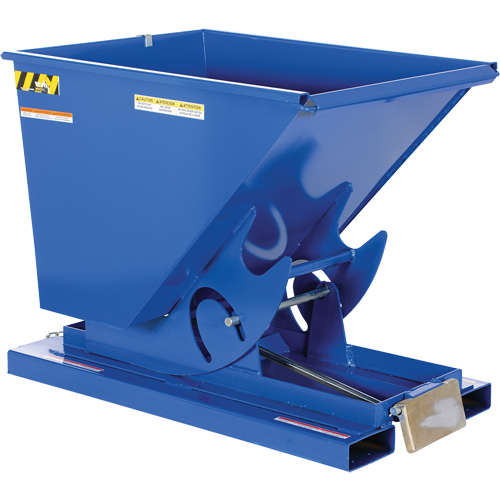 Self-Dumping Hopper, Steel, 1/2 cu.yd., Blue Equipment World