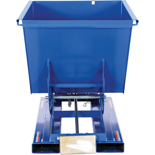 Self-Dumping Hopper, Steel, 1/2 cu.yd., Blue Equipment World