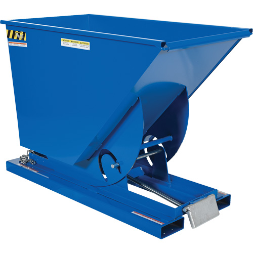 Self-Dumping Hopper, Steel, 3/4 cu.yd., Blue Equipment World
