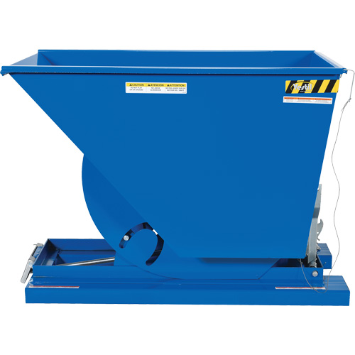 Self-Dumping Hopper, Steel, 3/4 cu.yd., Blue Equipment World