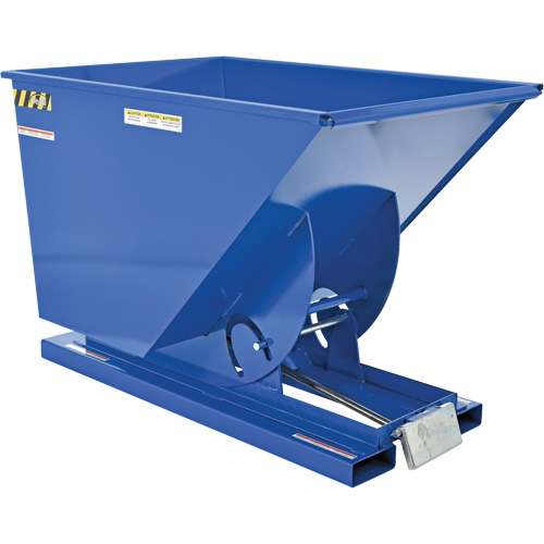 Self-Dumping Hopper, Steel, 1 cu.yd., Blue Equipment World