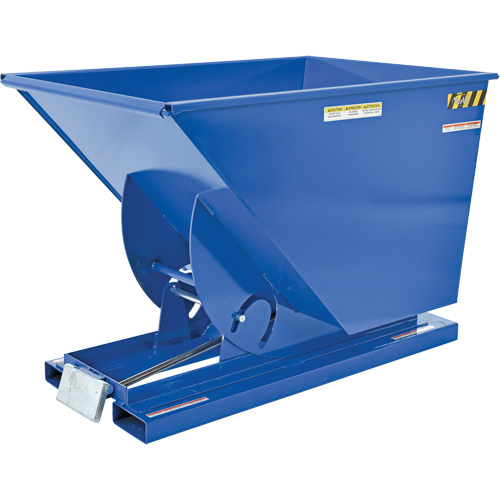 Self-Dumping Hopper, Steel, 1 cu.yd., Blue Equipment World