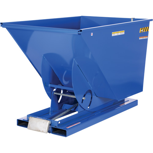 Self-Dumping Hopper, Steel, 1-1/2 cu.yd., Blue Equipment World