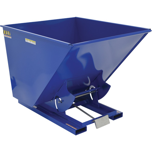 Self-Dumping Hopper, Steel, 2 cu.yd., Blue Equipment World
