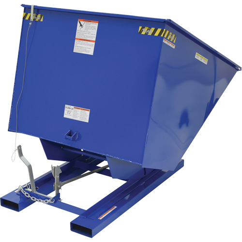 Self-Dumping Hopper, Steel, 2 cu.yd., Blue Equipment World