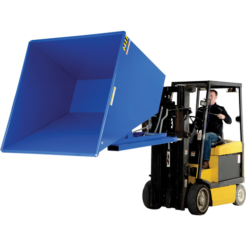 Self-Dumping Hopper, Steel, 2-1/2 cu.yd., Blue Equipment World
