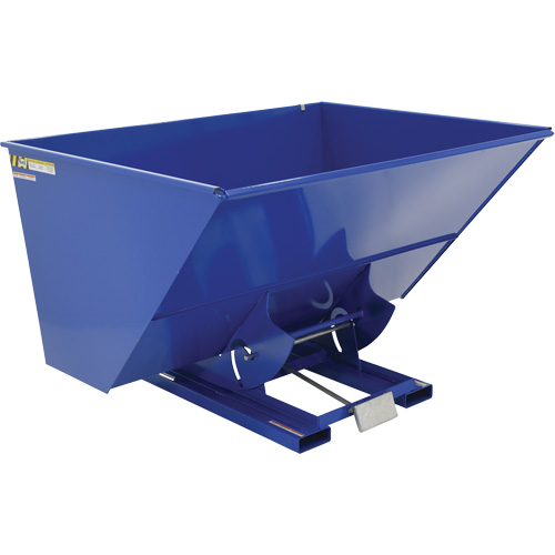 Self-Dumping Hopper, Steel, 3 cu.yd., Blue Equipment World