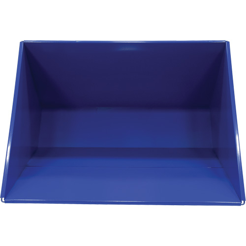 Self-Dumping Hopper, Steel, 3 cu.yd., Blue Equipment World