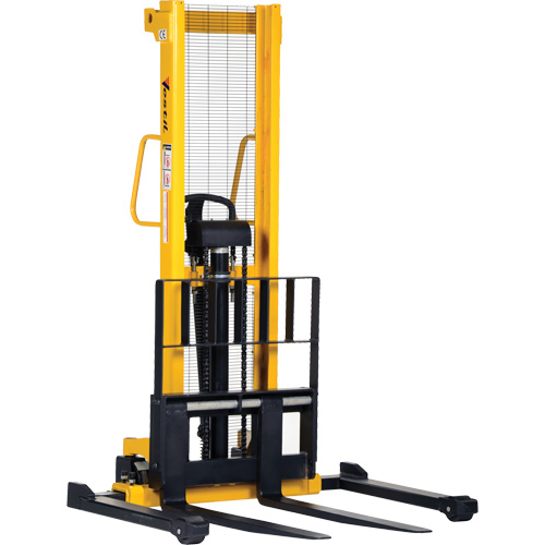 Manual Hydraulic Stacker, Hand Pump Operated, 2000 lbs. Capacity, 35" Max Lift Equipment World