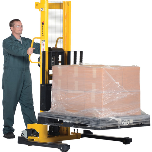 Manual Hydraulic Stacker, Hand Pump Operated, 2000 lbs. Capacity, 35" Max Lift Equipment World