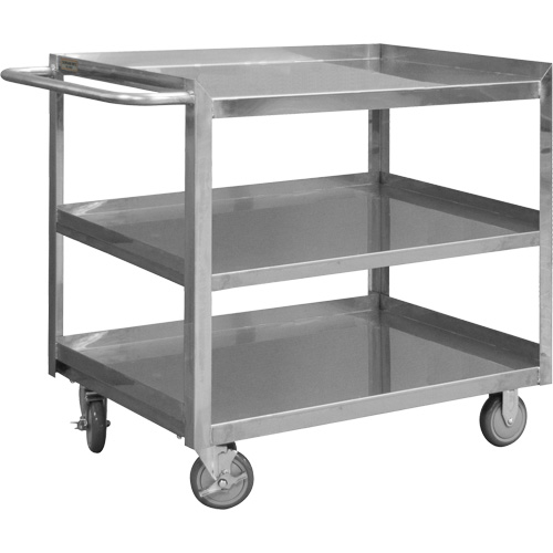 Industrial Grade Shelf Cart, 3 Tiers, 24-1/8" W x 35" H x 42" D, 1200 lbs. Capacity Equipment World