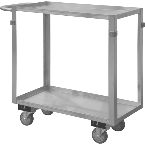 Industrial Grade Shelf Cart, 2 Tiers, 16-3/4" W x 34" H x 36-7/16" D, 600 lbs. Capacity Equipment World