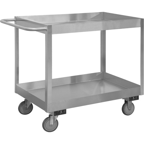 Chariot avec tablettes de calibre industriel, 2 Tiers, 24-1/8" la x 35" h x 42" p, Capacit&eacute; 1200 lb Equipment World