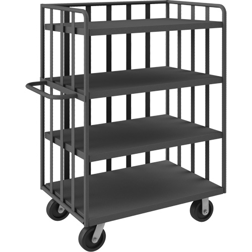 Open Portable Shelf Cart, 4 Tiers, 31-1/8" W x 57-1/2" H x 56-1/8" D, 3600 lbs. Capacity Equipment World