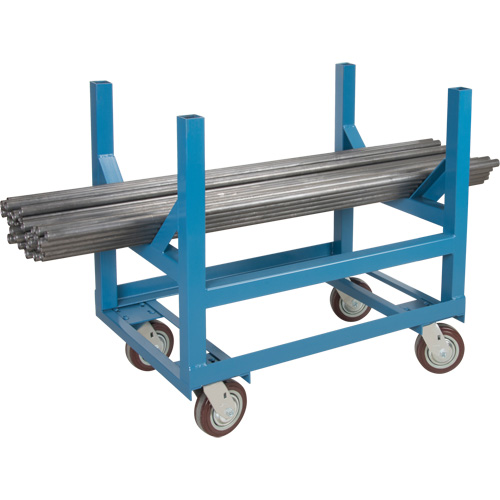 Pipe & Bar Cradle Truck, 24" L x 24" W x 34" H, 2500 lbs. Capacity, Polyurethane Wheels Equipment World