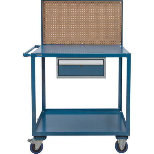 Mobile Service Cart, 2 Tiers, 24" W x 57" H x 40" D, 1200 lbs. Capacity Equipment World