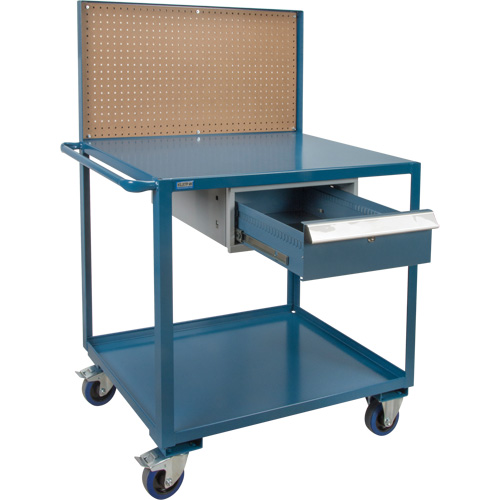 Mobile Service Cart, 2 Tiers, 24" W x 57" H x 40" D, 1200 lbs. Capacity Equipment World